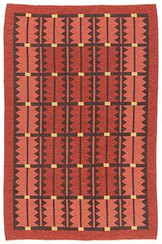 A carpet, flat and tapestry weave, c 268 x 176 cm, possibly Bohusslöjd, Gothenburg.