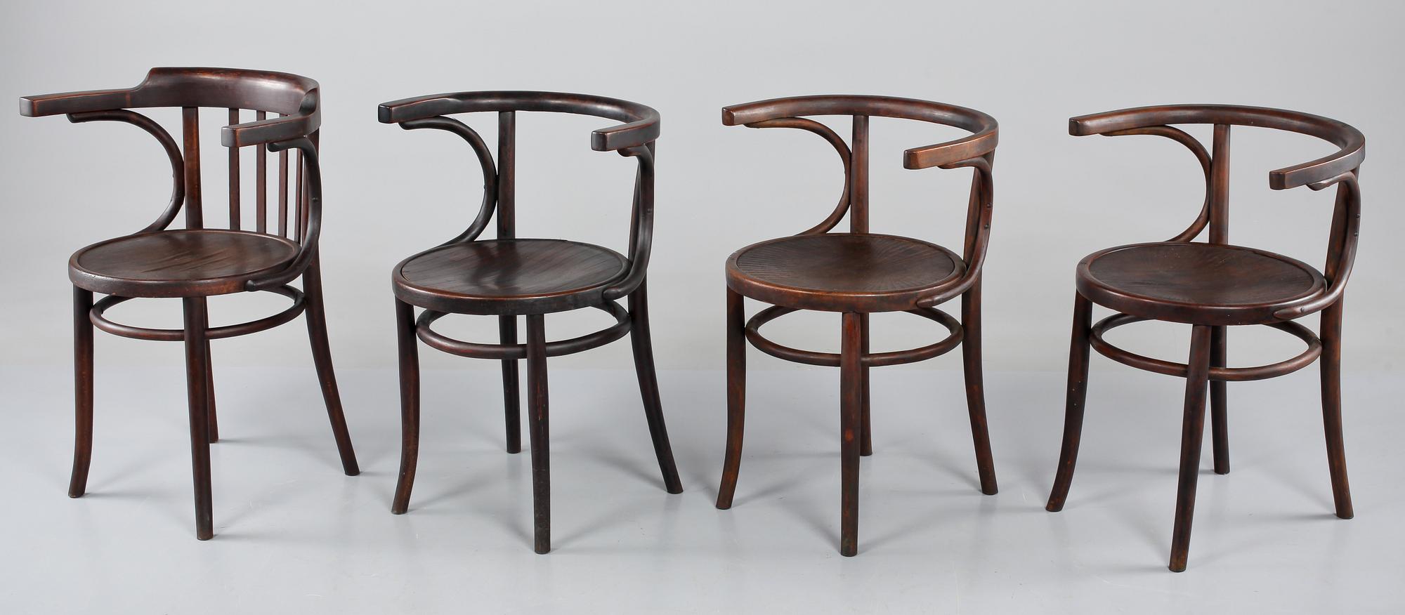 KARMSTOLAR, 4 st, Mellaneuropa, 1900-talets första hälft.