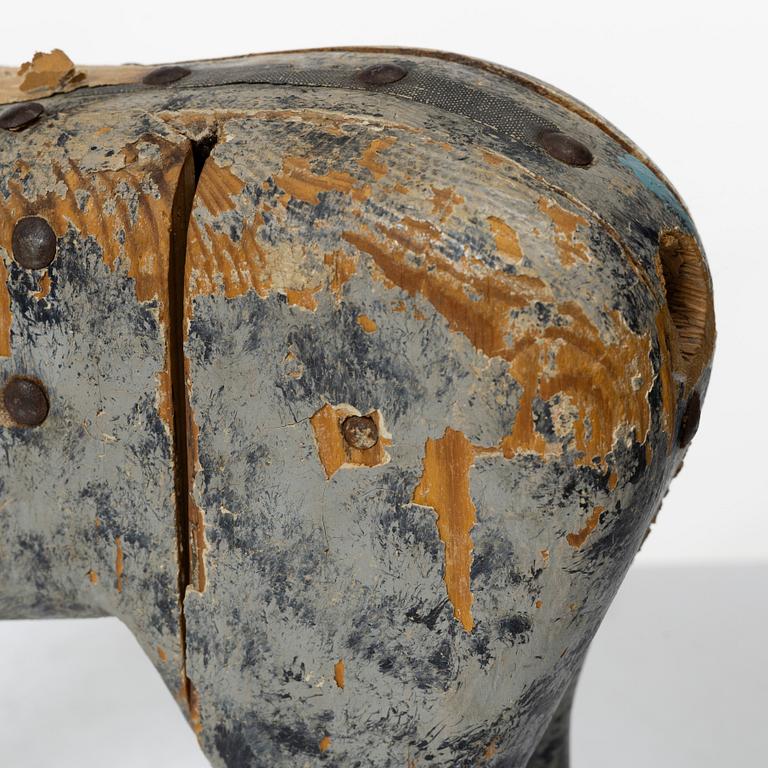 Sculpture, wood, horse, late 19th century.