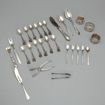 PARTI SILVER, 34 delar, vikt 427 gram.