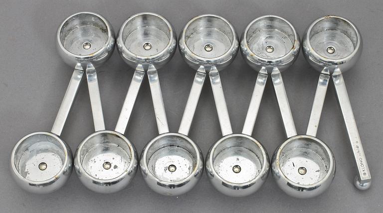 LJUSSTAKE, vitmetall, "Constella", Eva Schildt, Klong, 1900/2000-tal.