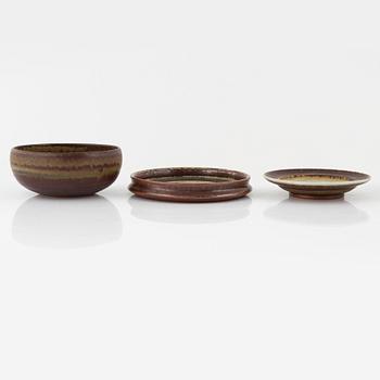 John Andersson, vases, sucer and bowl. & pieces.