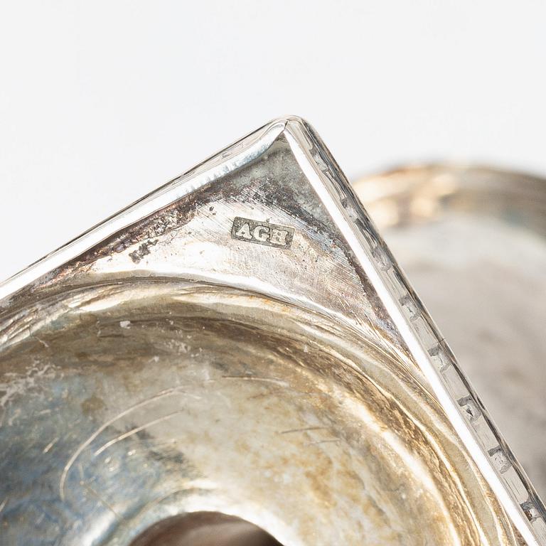 Three Swedish silver cups, 19th century.