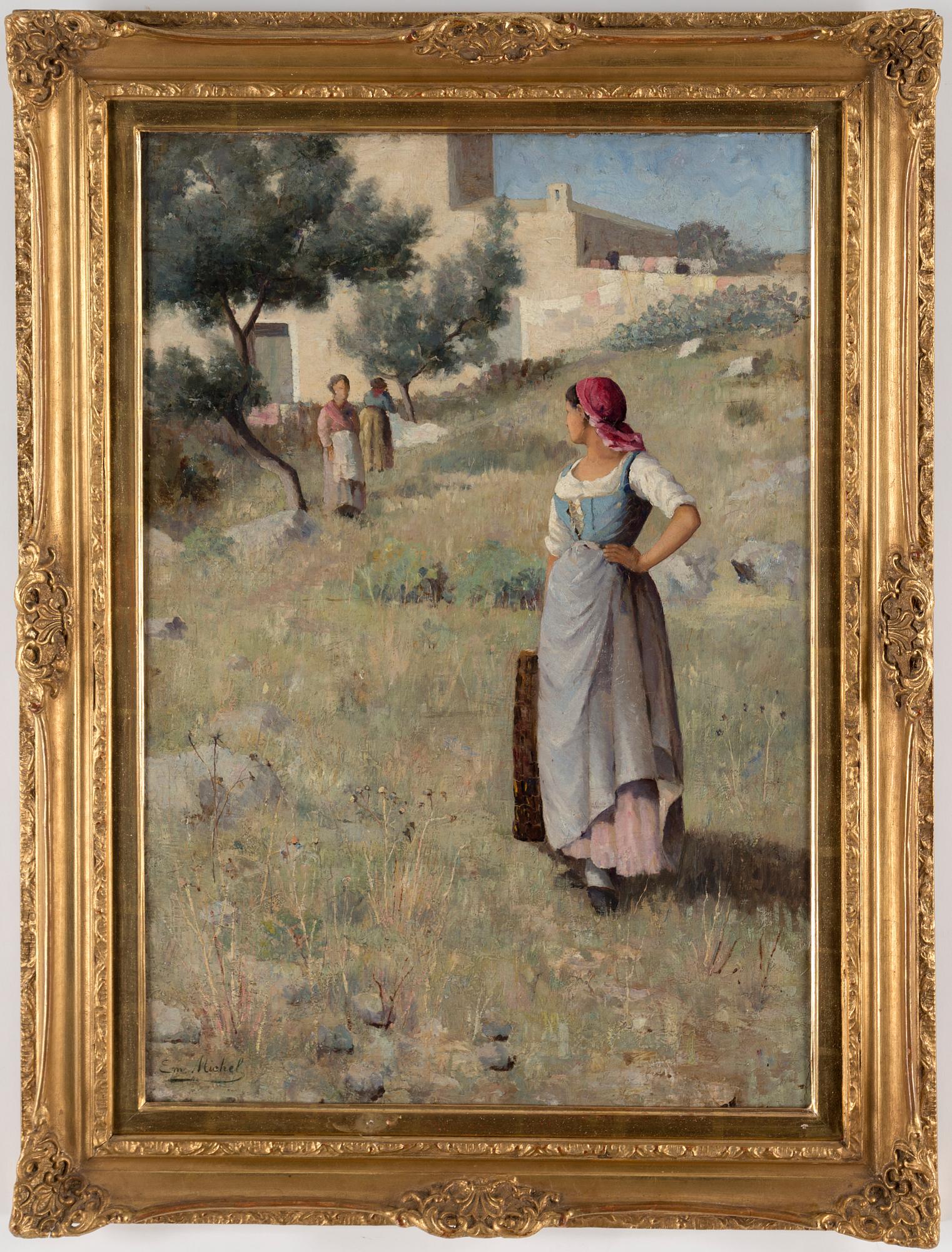 EMILE FRANCOIS MICHEL, olja på duk, signerad Em. Michel.