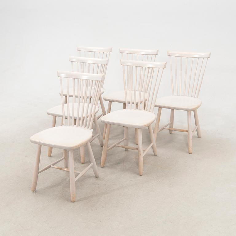 Carl Malmsten, 6 "Lilla Åland" chairs by Stolab, late 20th century.