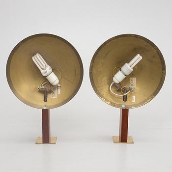 Eckart Muthesius, a pair of wall lamps, Walther Schnepel, Tecnolumen, West Germany, late 20th century.