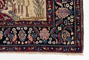 An antique Isfahan rug, ca 235 x 145 cm.