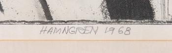 HAMNGREN, HANS, litografi, sign o numr 4/35 o dat 1968.