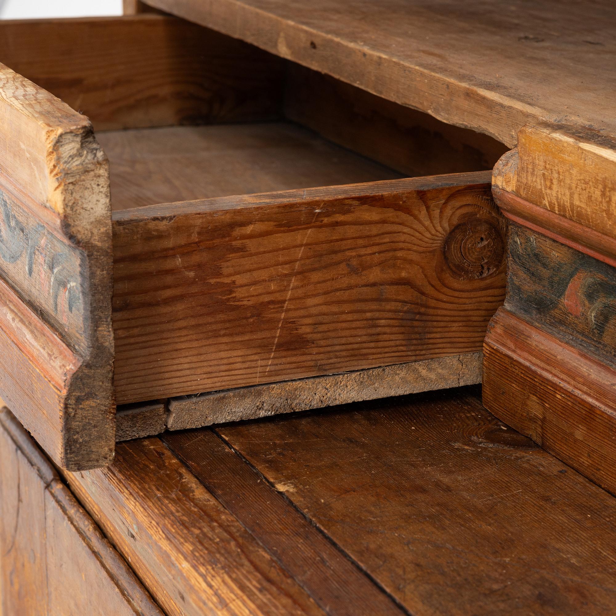 Cabinet, folk art, 19th century.