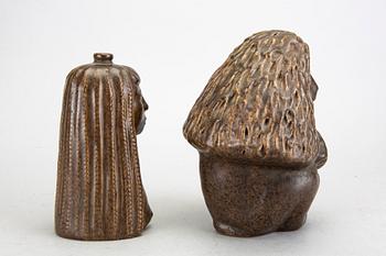 Åke Holm, 4 ceramic figurines, Höganäs, Sweden.