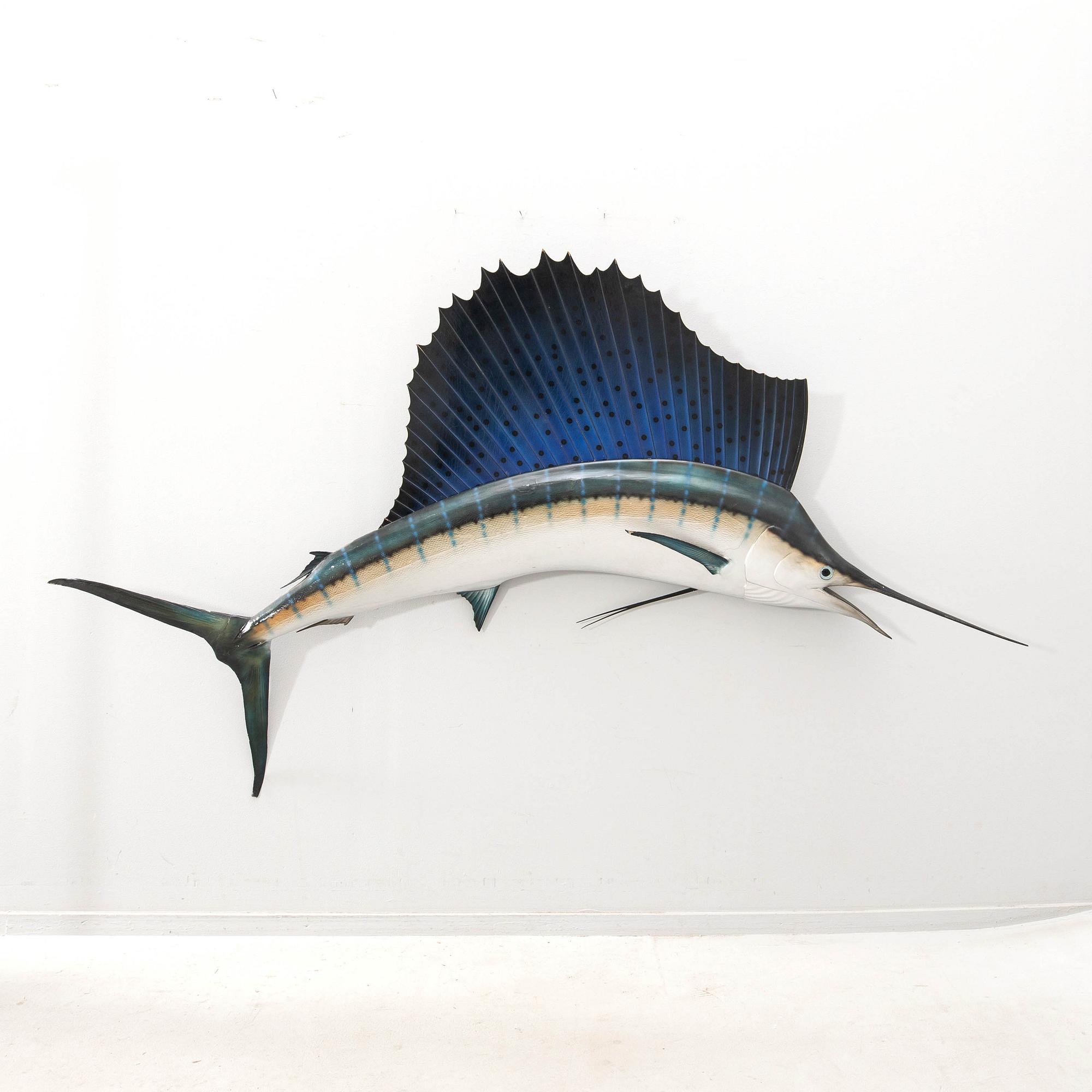 Fiskskulptur "Sailfish" 1960-tal.