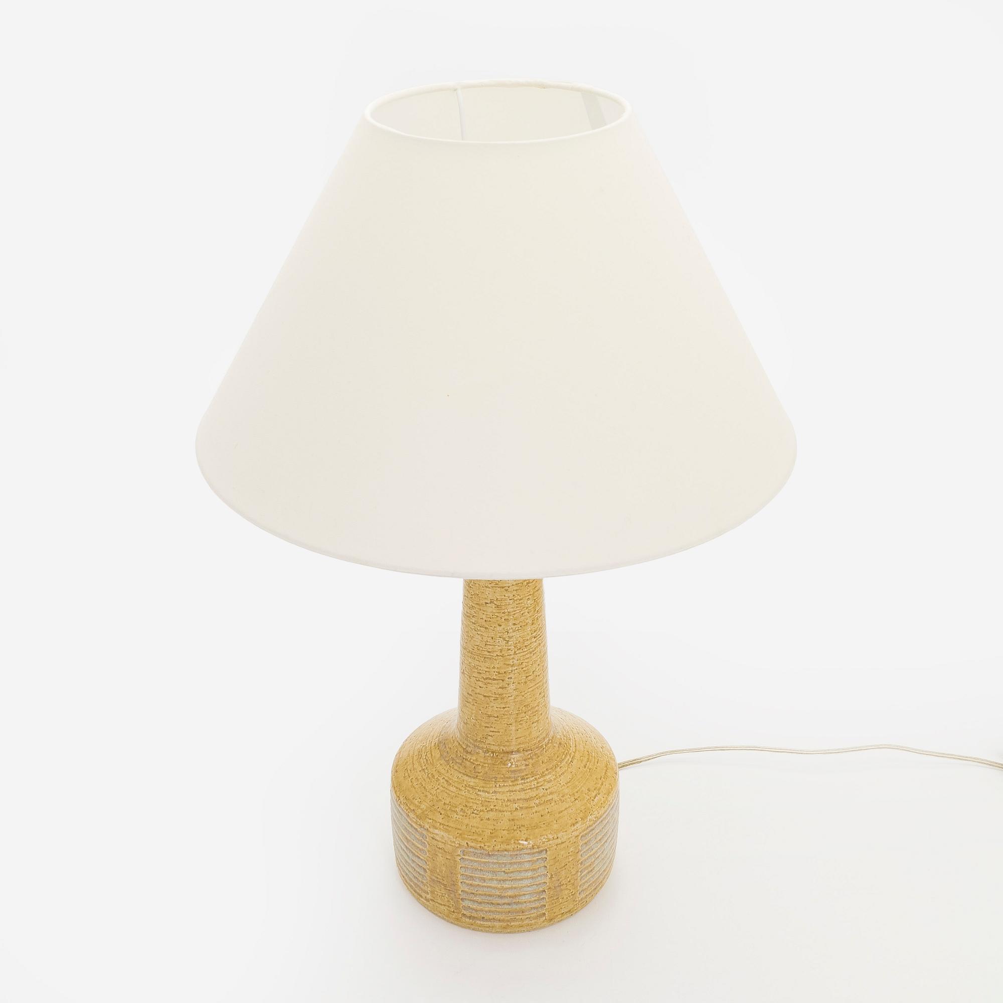 A stoneware table lamp, signed Palshus Danmark.
