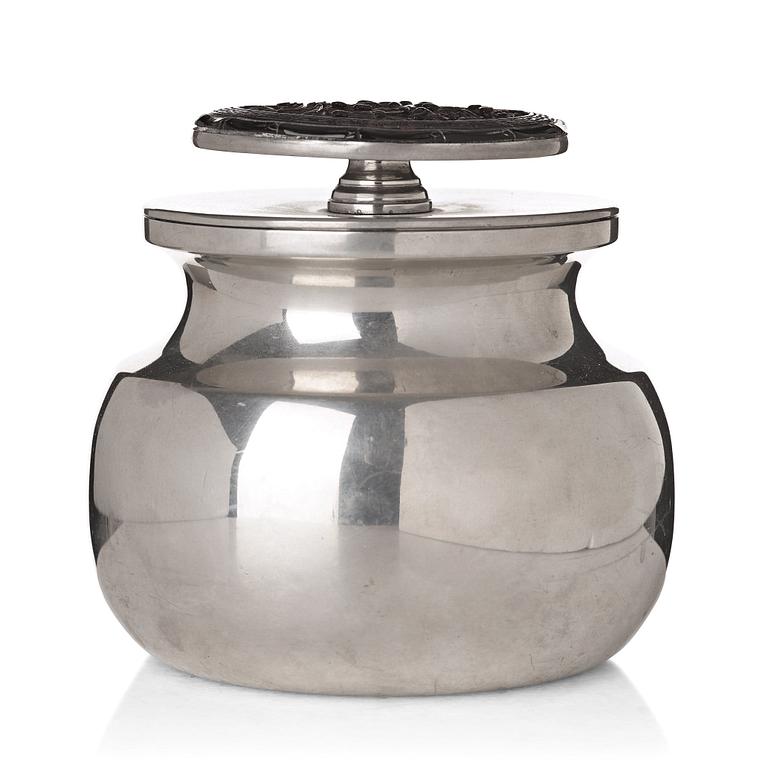 Estrid Ericson, a pewter lidded jar, Svenskt Tenn, Stockholm Sweden 1964.