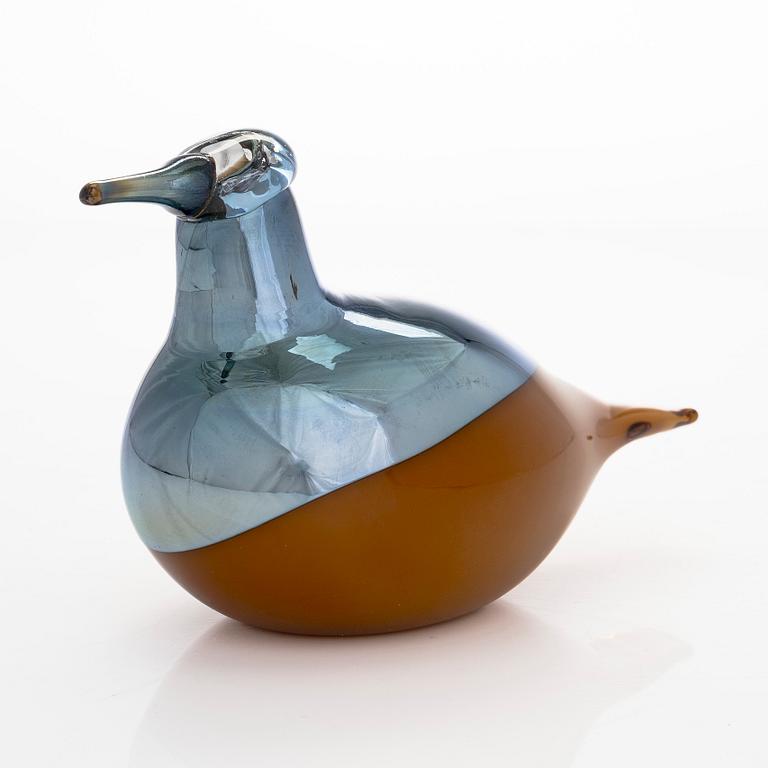 Oiva Toikka, a 'Harvest Puffball' glass bird, signed O. Toikka Iittala 2016.