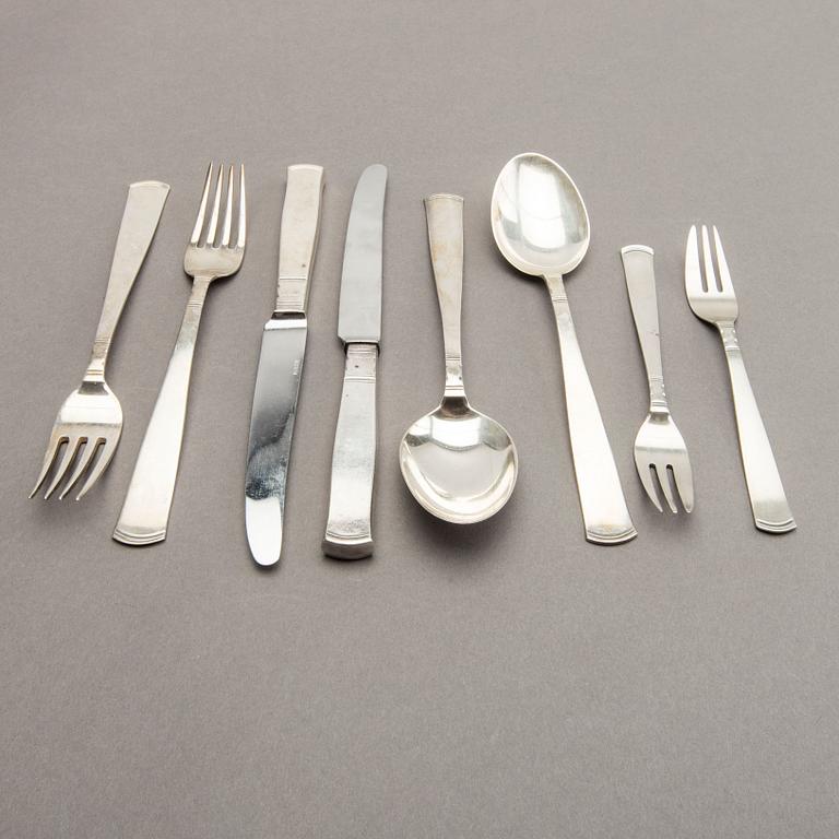 Silverware "Rosenholm", GAB, 34 parts. Total weight app. 1300 grams.