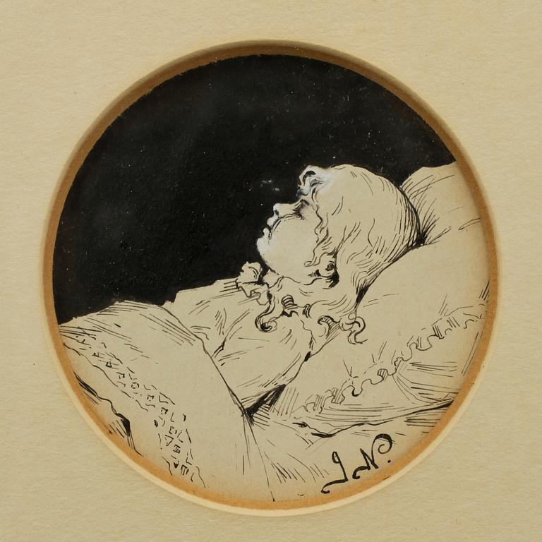 JENNY NYSTRÖM, tusch, monogramsign.