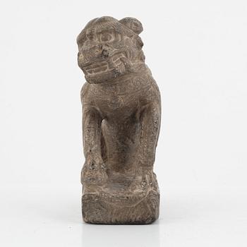 A Chinese stone Buddhist lion, Ming dynasty (1368-1644).