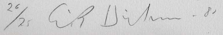 ERIK DIETMAN, litografi, sign o numr 26/75.