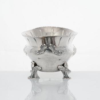 Simson Ryberg, konfektskål, silver, Stockholm 1781. Rokoko.