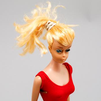 Three Barbie dolls, Mattel, 1960s.