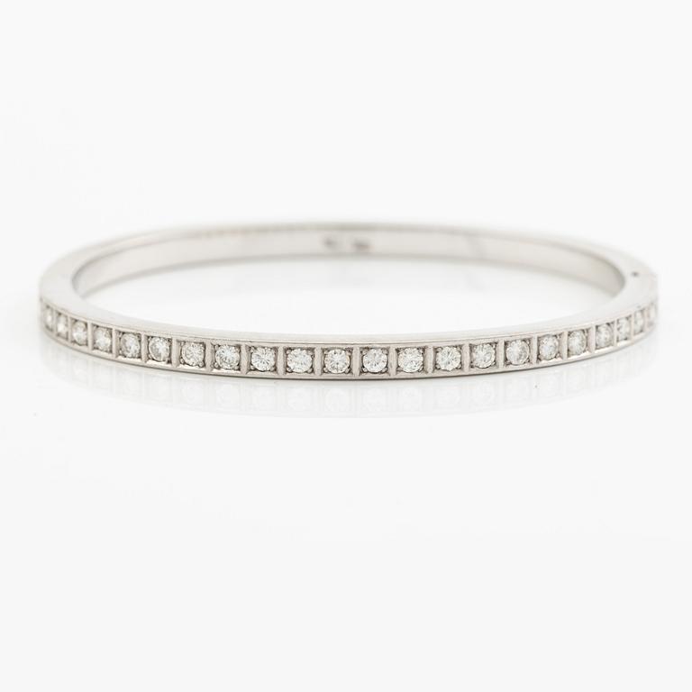 Bracelet/armring, 18K white gold with brilliant-cut diamonds.