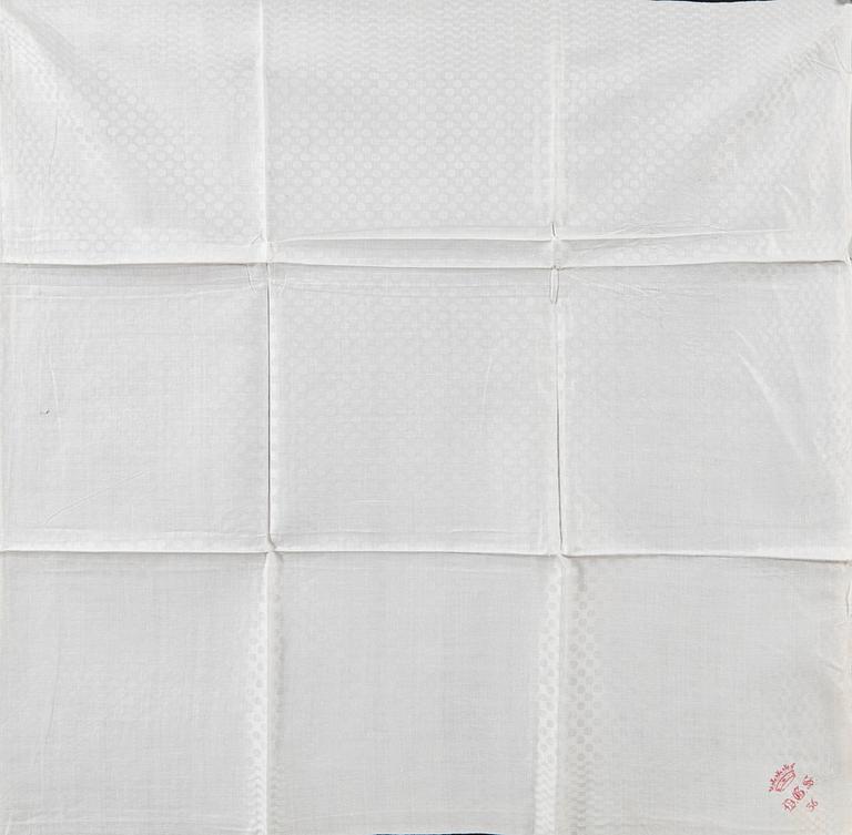 Napkins, 35 pcs, first half of the 20th century, damask, approx. 78x75 cm.