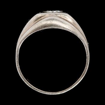 RING, 18k guld med briljantlsipad diamant ca 0,20 ct. Alton 1977. Vikt 4,9.