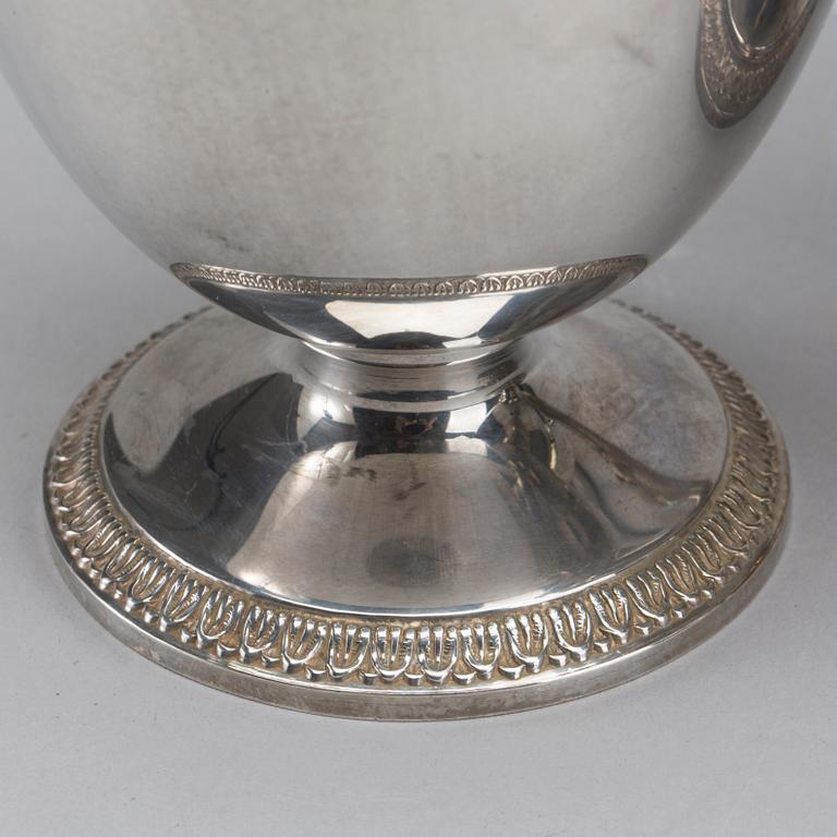 A 20th century silver four piece tea service, unknown makers mark weight ca 1743 gr.