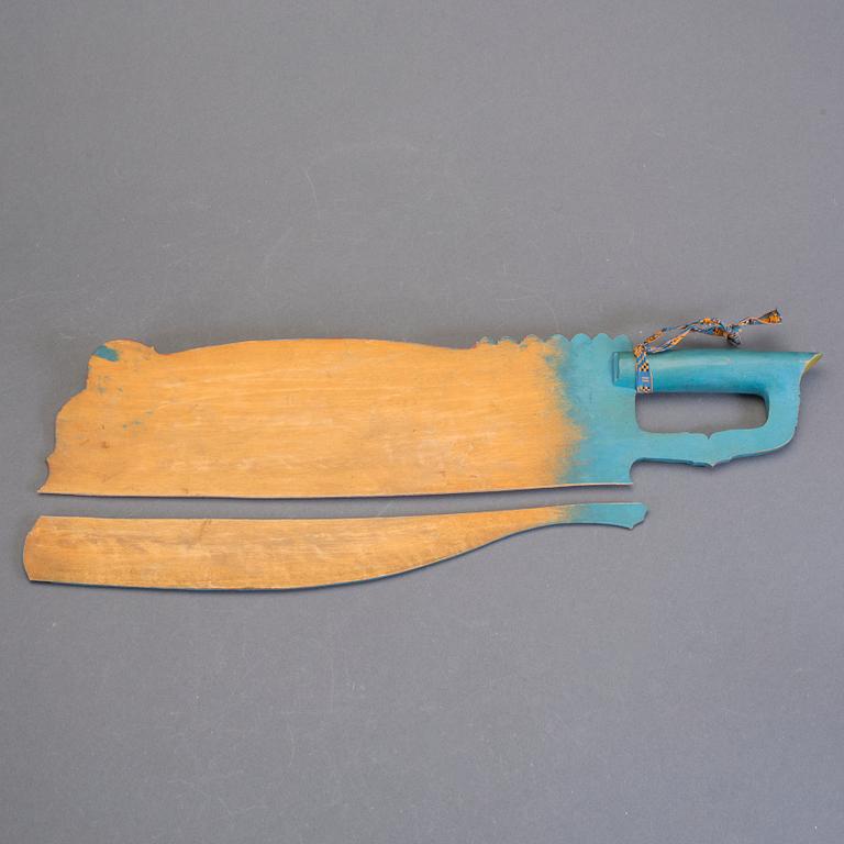 SKÄKTKNIV, allmoge, tillskriven Pehr Schenler, Norrala, Hälsingland. Daterad 1852.