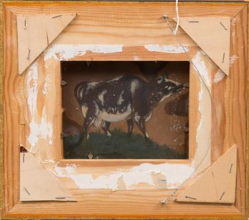 oil on board, signed AU and dated 1875.