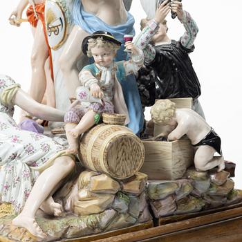 Meissen, Figurgrupp, porslin, "Allegorie der Handel", 1800-tal.