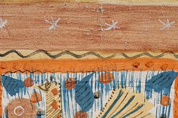 Bonadsmålning, s.k tuppamålning, Sunnerboskolan, Småland, 1800-talets första hälft.