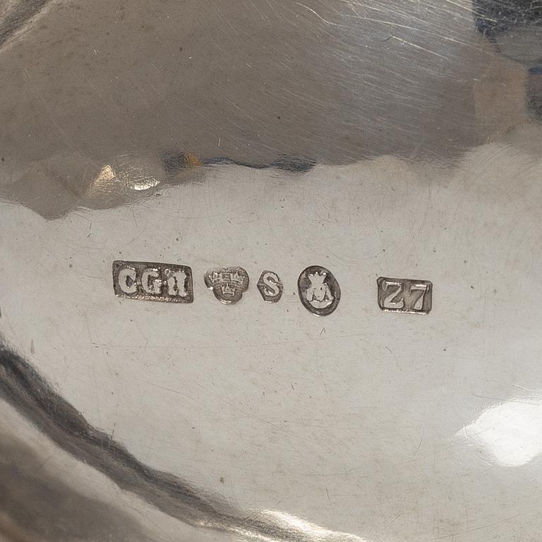 A Swedish silver sauce boat, marks of C.G. Hallberg, Stockholm 1926.