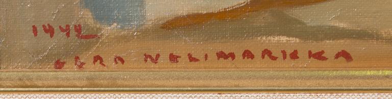 EERO NELIMARKKA, oil on panel, signed and dated -42.