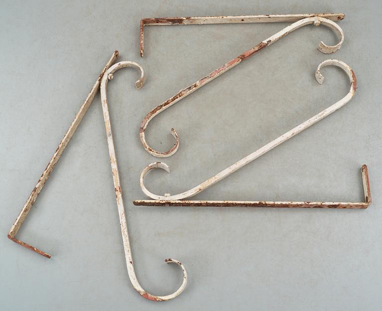 FASADKONSOLER, 3 st, gjutjärn, 1800-talets slut.