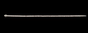 391. RANNEKORU, briljanttihiottuja timantteja n. 5.60 ct TW/vs-si. 18K valkokultaa. Pituus n. 18 cm, paino 13,6 g.