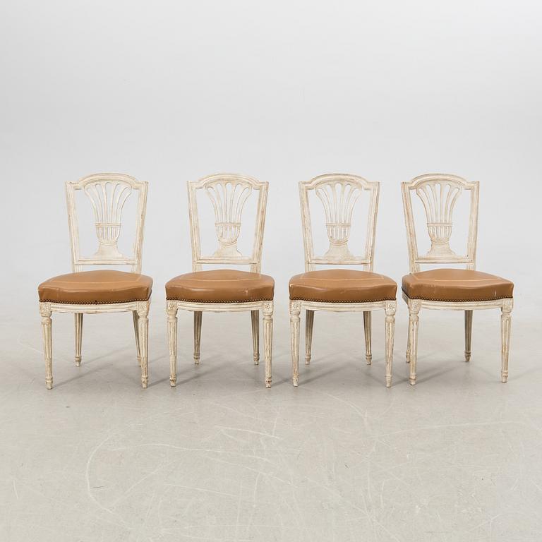 Stolar 4 st Louis XVI-stil 1900-talets andra hälft.