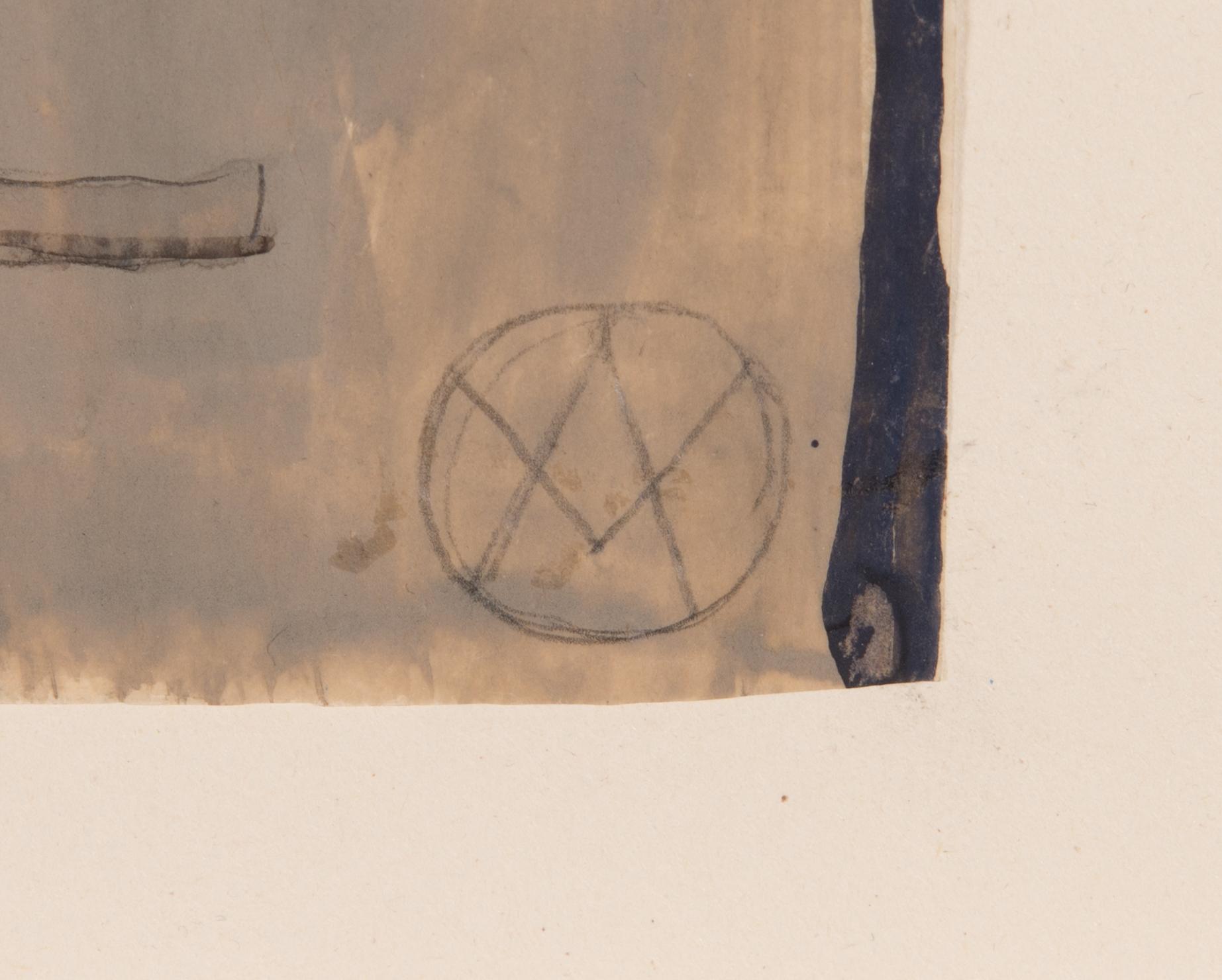 Margareta Ahlstedt-Willandt,  an original draft for a tapestry, mixed media, signed.