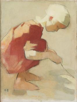 Helene Schjerfbeck, Flicka i sandgrop.