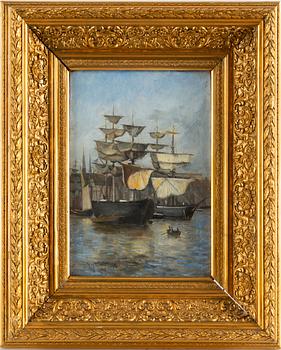 OLOF HERMELIN, oil on canvas/paper-panel, signed and dated 1872 ...