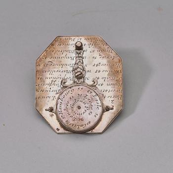 SOLUR OCH KOMPASS, Signerad Langlois A Paris 1700-talets första del. Senbarock.