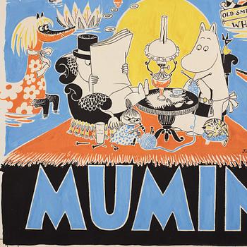 Tove & Lasse Jansson, Original for the cover of the serie magazine "Mumin" no 2 1977.