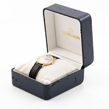 Eterna, wristwatch, 14K gold, 33.5 mm.
