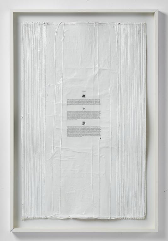 Veit Laurent Kurz, "Untitled #4 (Flag of Time Text Painting)".
