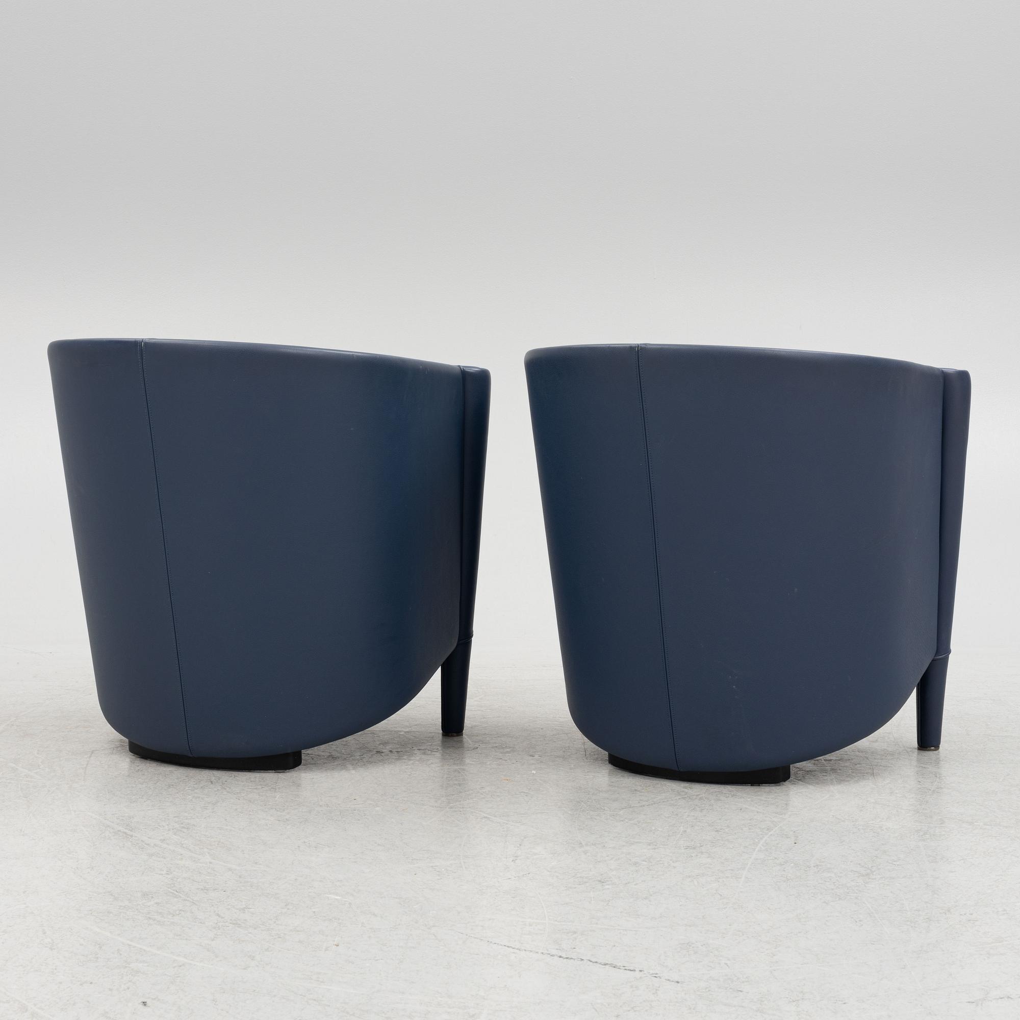 Antonio Citterio, a pair of "Rich" armchairs, Moroso, Italy.