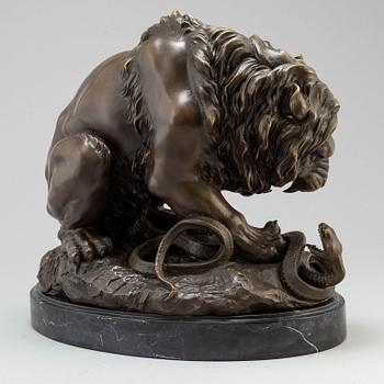 ANTOINE LOUIS BARYE, after, Sculpture, bronze. Height 35 cm, length 42 cm.