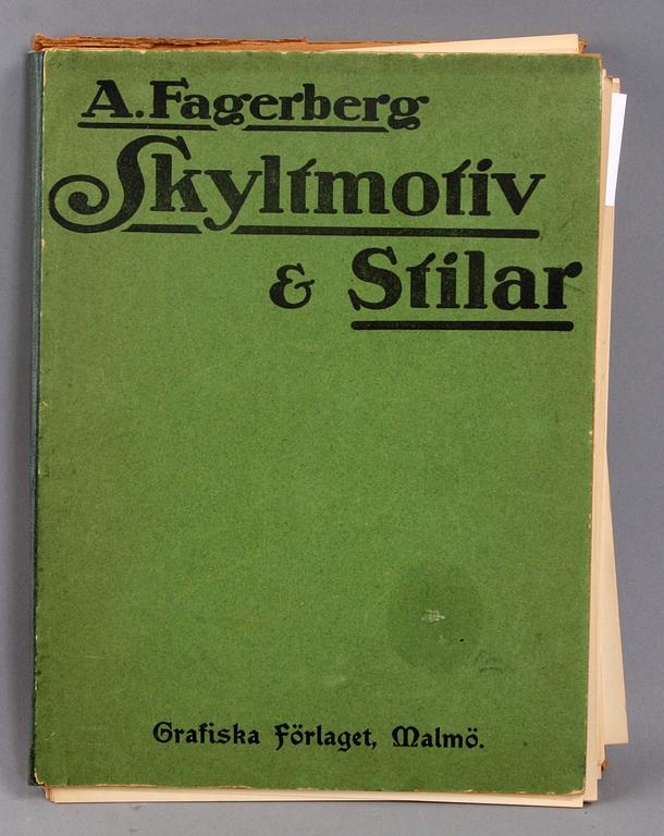 GRAFISKA BLAD, c:a 50 st, "Skyltmotiv & Stilar", A Fagerberg.