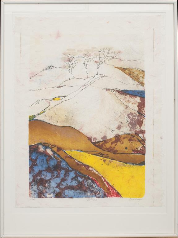 EVA LANGAAS, colour lithographe, signed and numbered e.a.