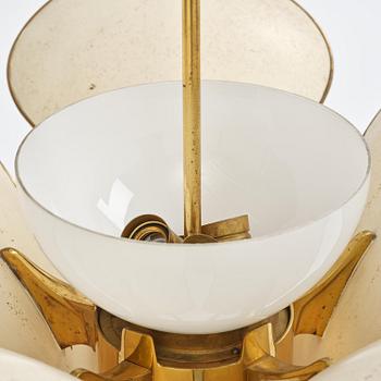 Carl-Axel Acking, a rare ceiling lamp model 982, Bröderna Malmströms Metallvarufabrik, Malmö, 1950s.