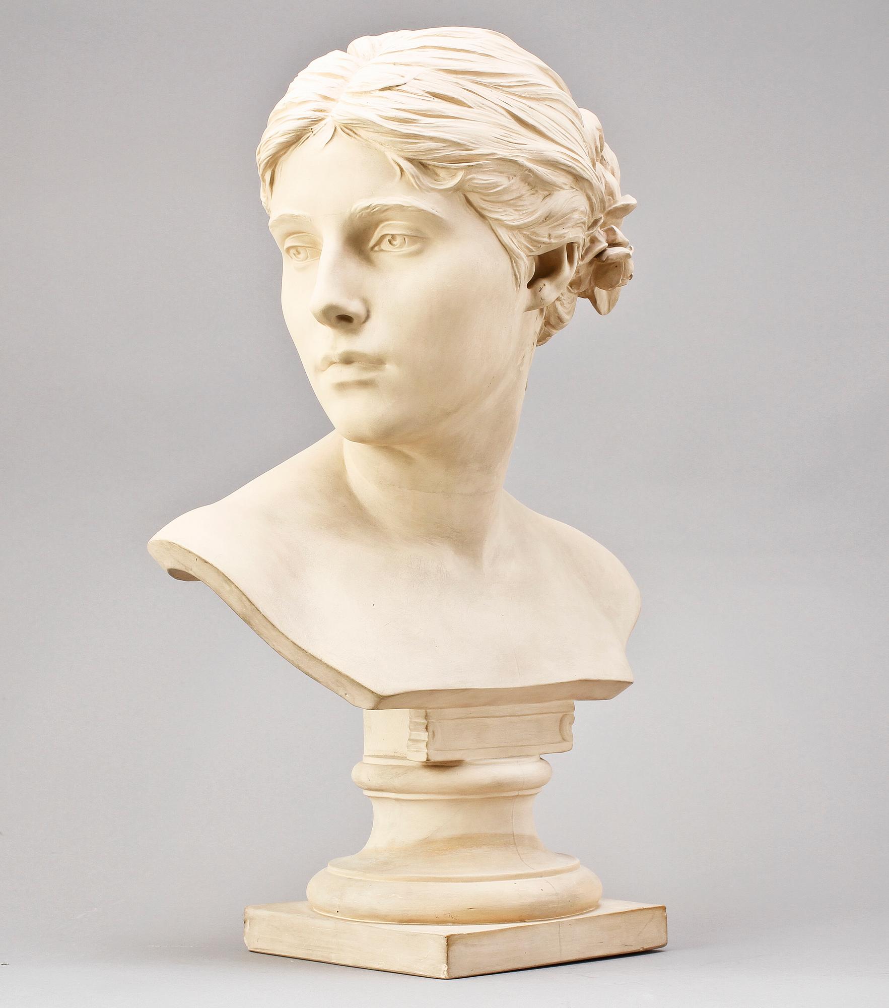 SKULPTUR, gips, L. P Jørgensen, efter, Danmark, 1900-tal.